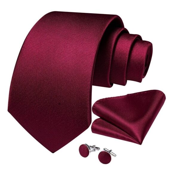 Maroon Tie Set   - Picture 1 of 5